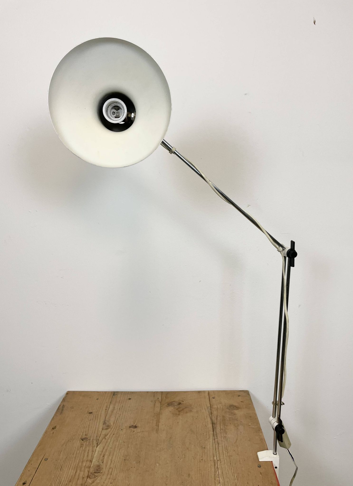 White table lamp by josef hurka for napako, 1960s