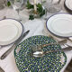 Round dish with old handles made in France Sarreguemines U&C
