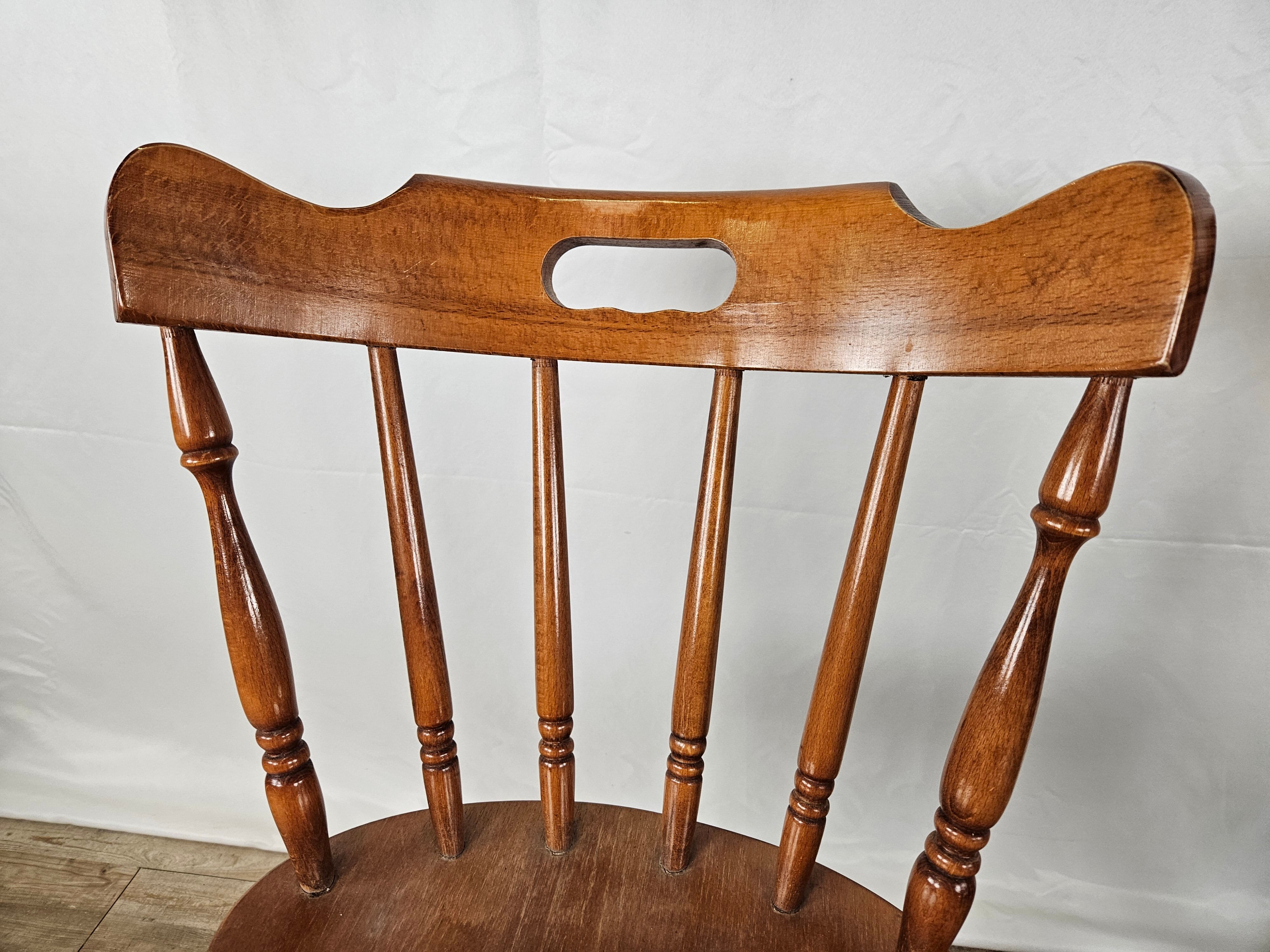 Set of 4 country style chairs, 80s