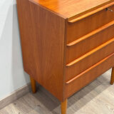 Scandinavian teak chest of drawers with 4 drawers