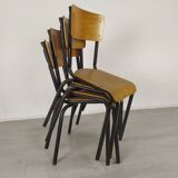4 school chairs 1950