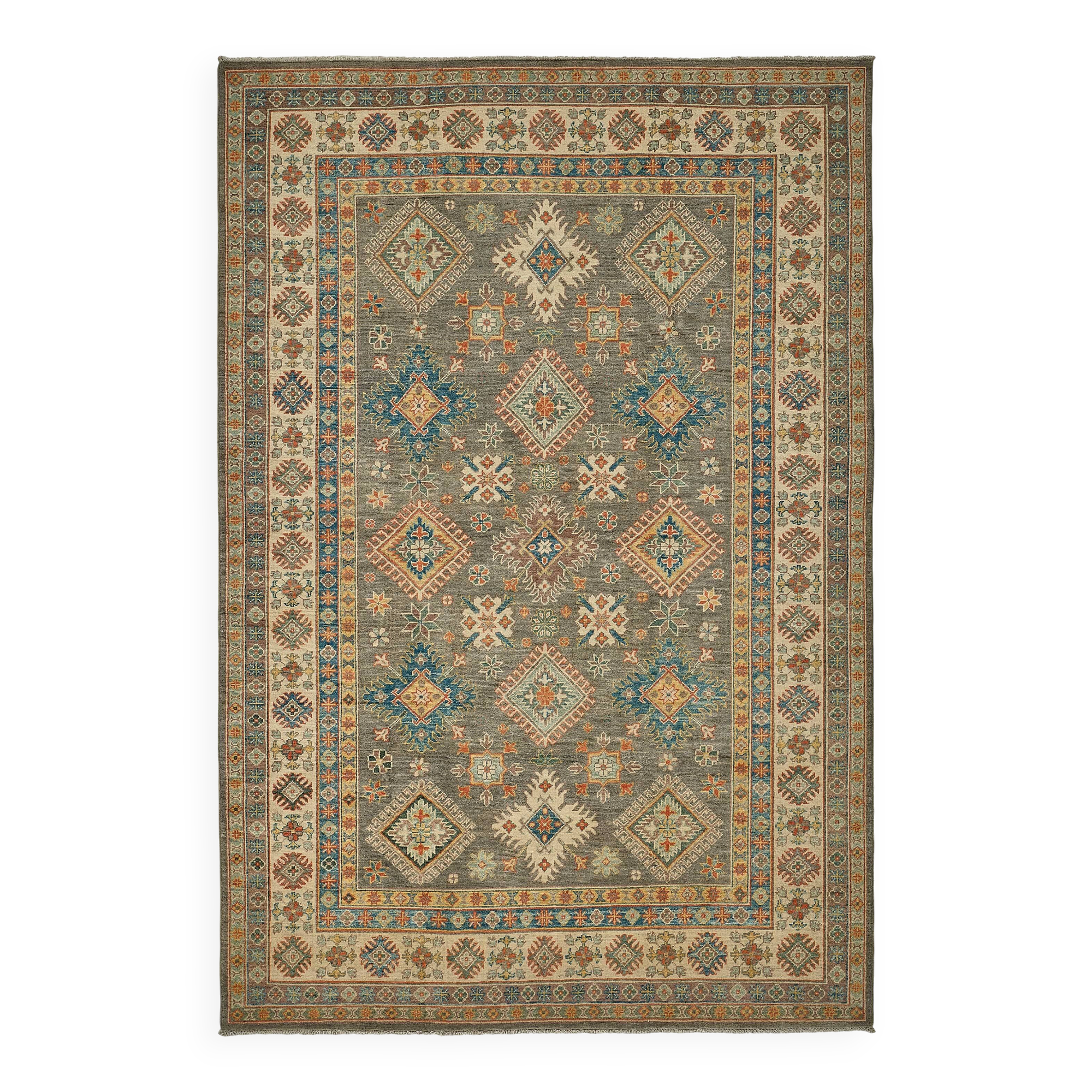 Tapis Oushak en laine noué à la main turc 185 cm x 273 cm