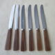 Set of 6 YC Table Knives Stainless Steel and Bovine Horn