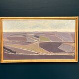 Original Large Danish Oil On Canvas – “Landscape, Denmark” By Erik Nörgaard – Vintage & Framed