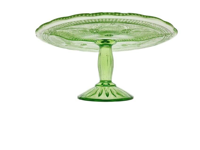 Cake bowl on stand from Ząbkowice Glassworks, 1970s