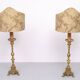 Large 18th century Dutch Brass altar candlesticks Floor lamps .