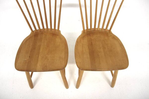 2 chaises scandinaves ''Lilla Åland'', Carl Malmsten, Suède, 1960