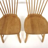 Set of 2 Scandinavian chairs "Lilla Åland", Carl Malmsten, Sweden, 1960