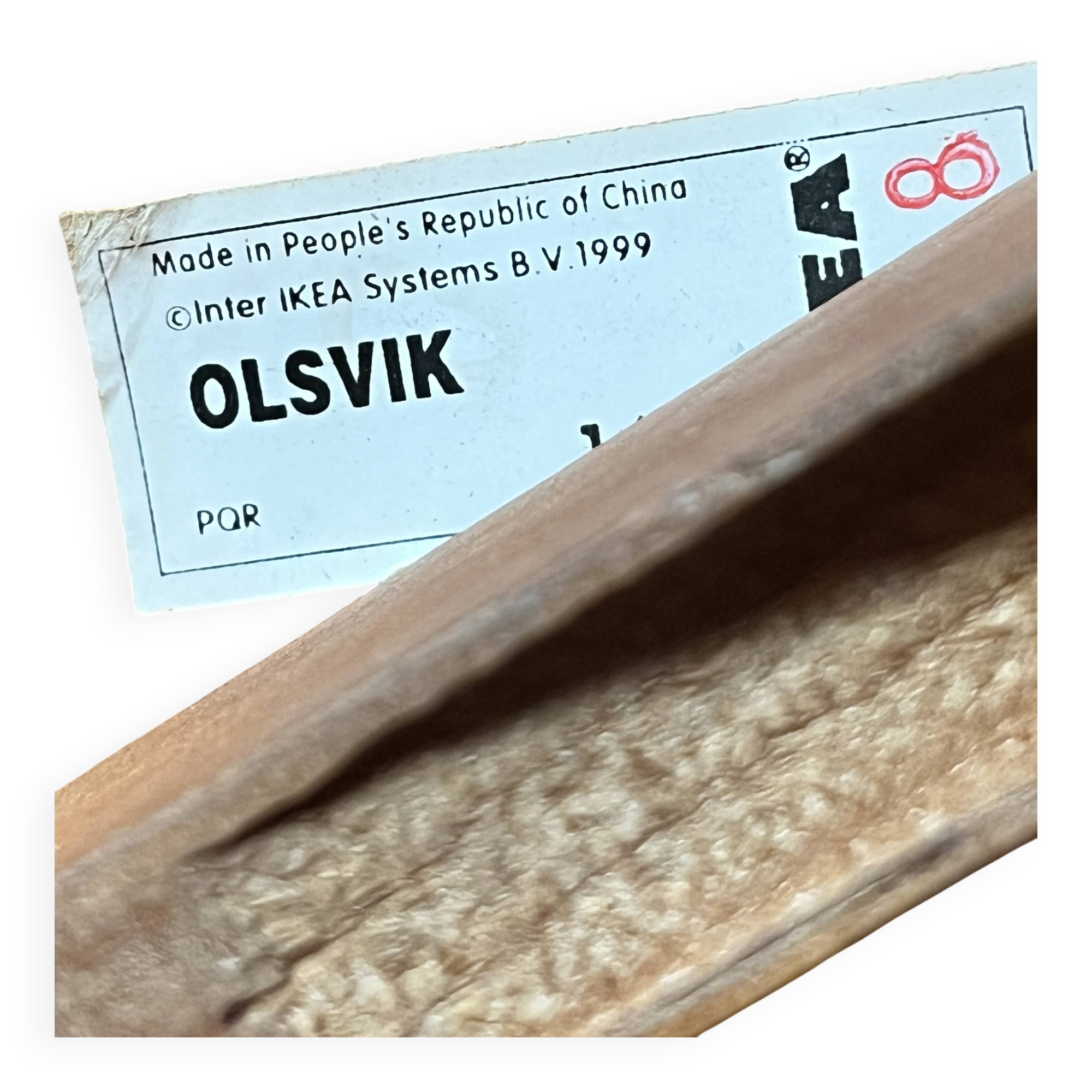Table d'appoint vintage IKEA Olsvik en pin massif (Années 2000)