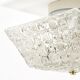 J.T. Kalmar Square Applique Ceiling Light in Brass and Textured Glass, 1950s