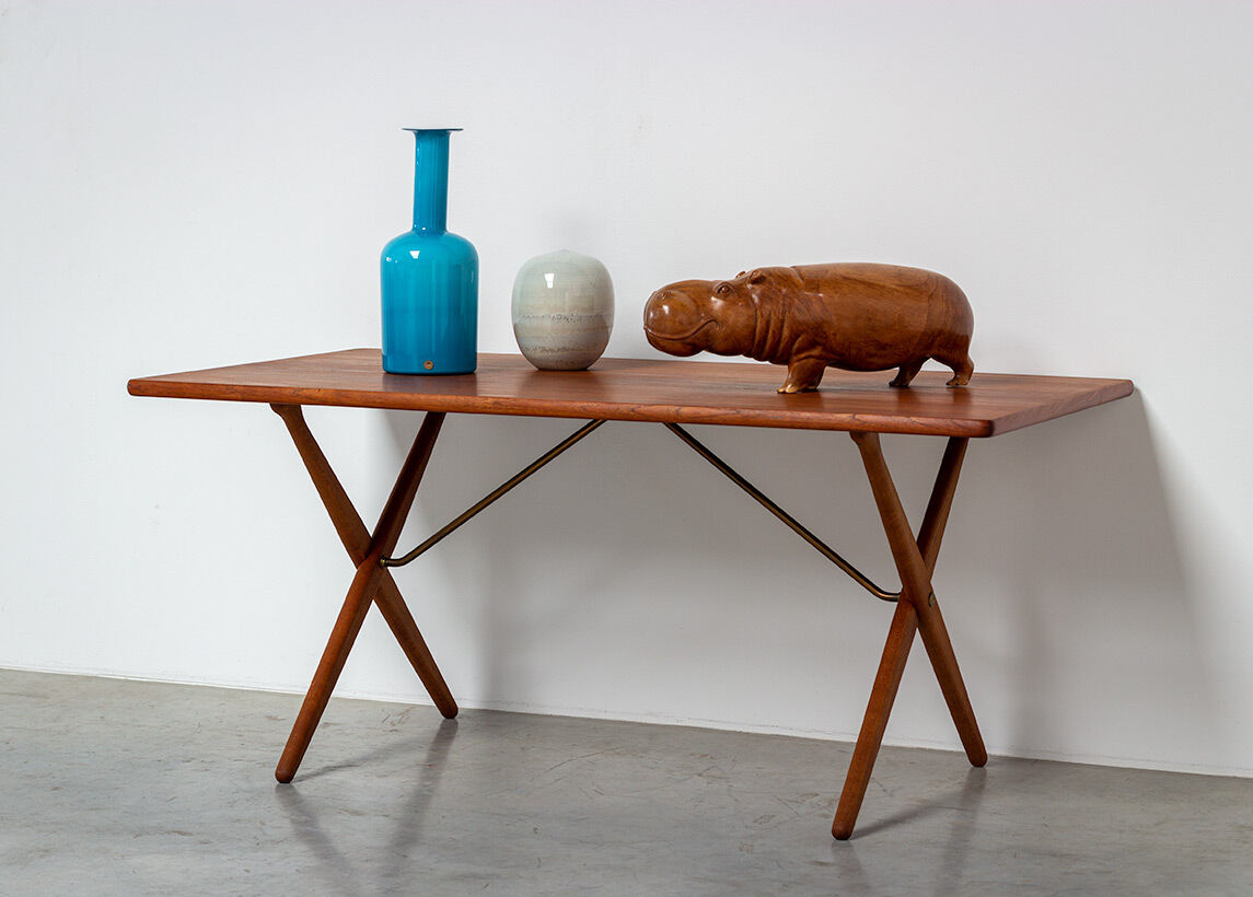 Large blue Gulvvas Otto Brauer for Kastrup Holmegaard 1970