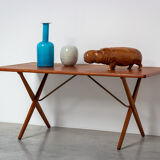 Large blue Gulvvas Otto Brauer for Kastrup Holmegaard 1970