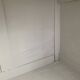 Vintage Parisian wardrobe painted in linen white, one door, three shelves