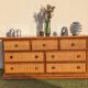 Vintage Enfilade Commode Maugrion Rattan - Roche Bobois