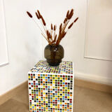 Multicolored ceramic cube