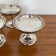 Old silver metal standing ice cups