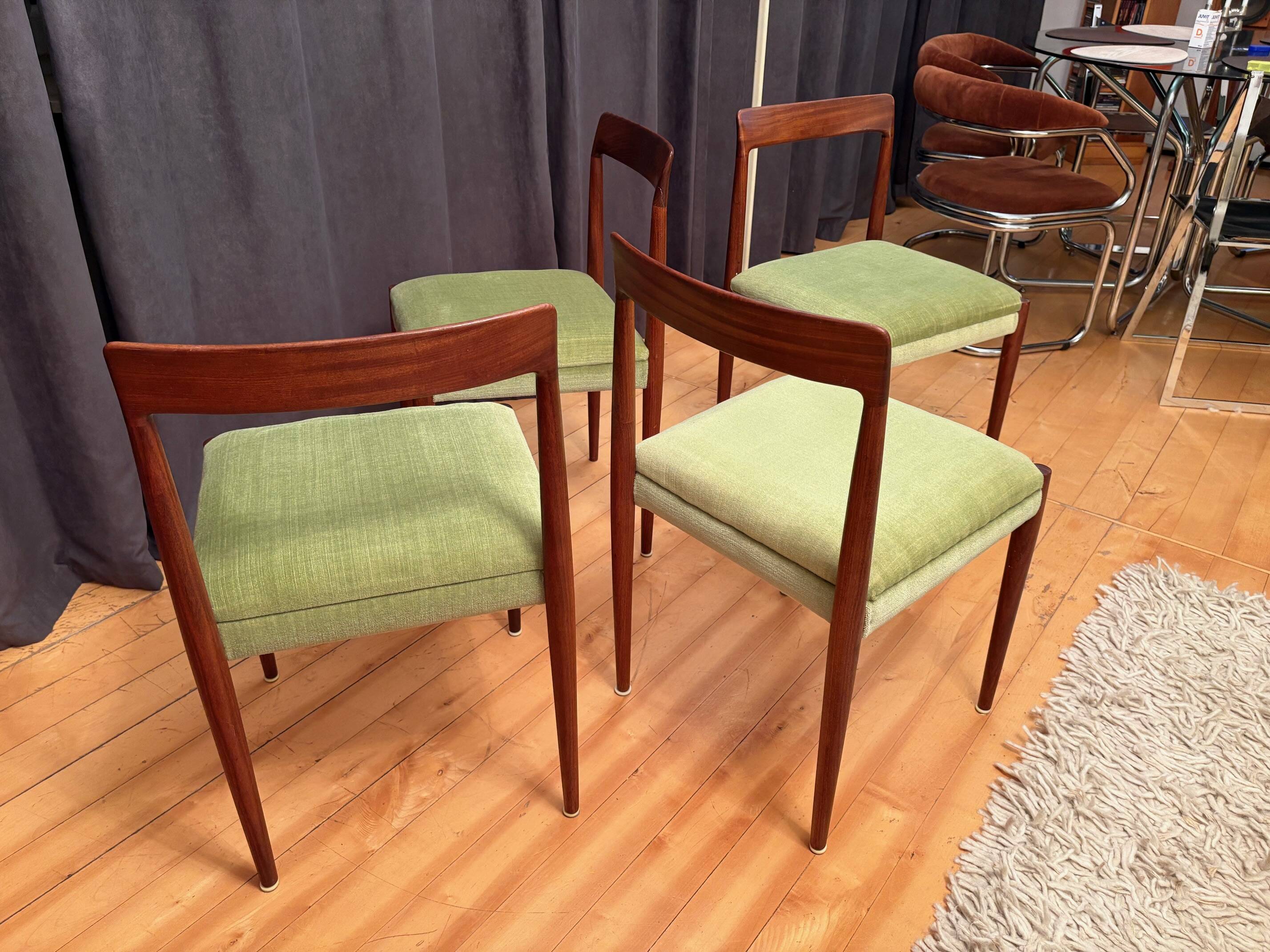 Set of four Lübke chairs, Germany, 1960s