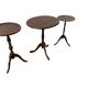 Table d'appoint ronde vintage en bois / guéridon / support