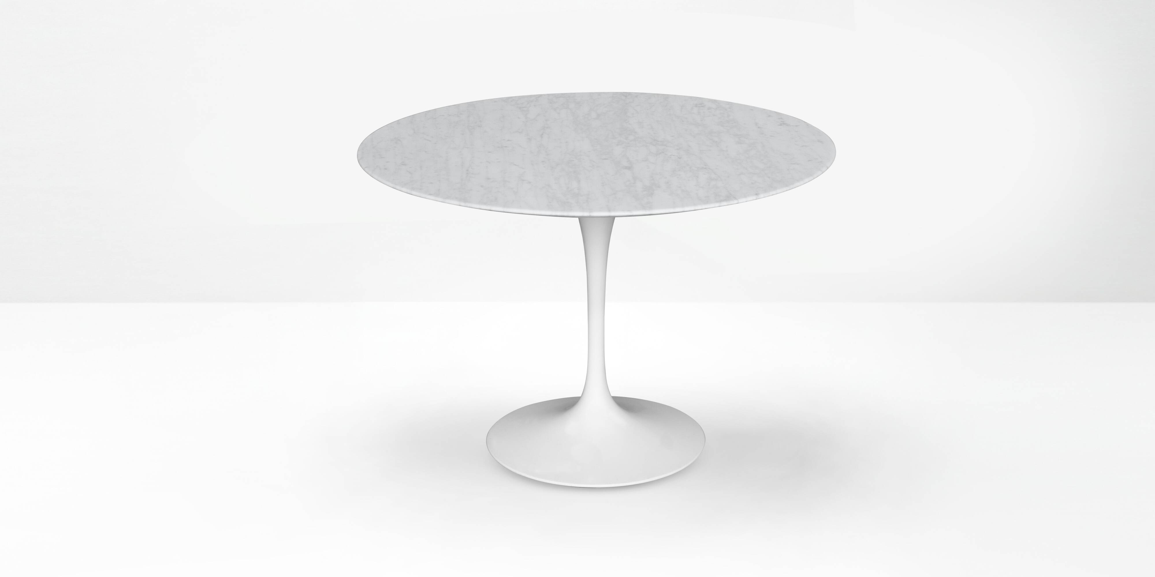 Original Knoll Tulip 107cm round Eero Saarinen Statuarietto matte LIKE NEW!