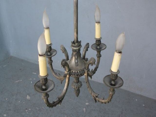 Gloss metal silver style Louis XVI