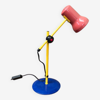 Memphis style articulated desk lamp circa 1980