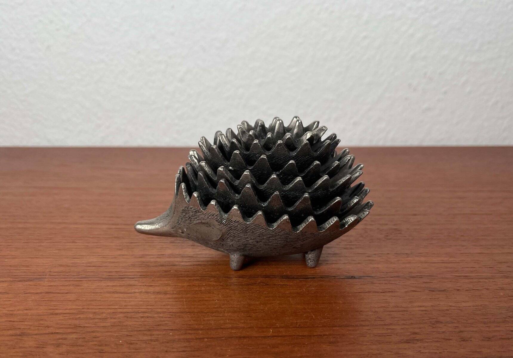 Stackable metal ashtray hedgehog mid-century USSR, 1960s, set of 6