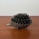 Stackable metal ashtray hedgehog mid-century USSR, 1960s, set of 6