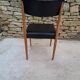 Chaise scandinave hêtre et skaï