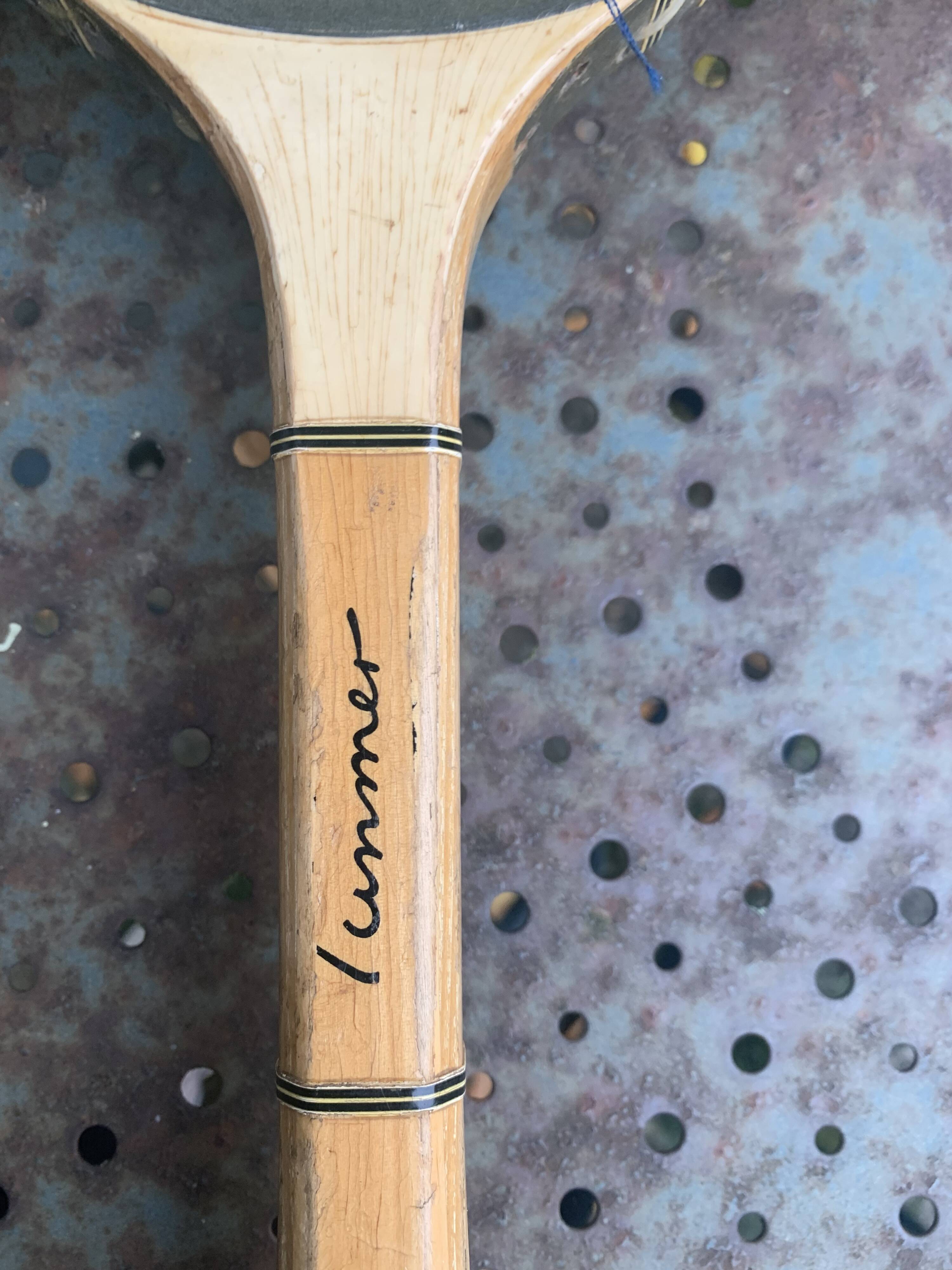 Tunmer special wooden tennis racket, vintage and collector wooden frame screen protector