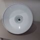 Vintage orange and white enamelled sheet metal industrial pendant light 231135
