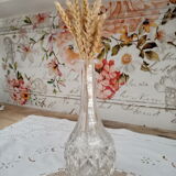 Carafe, vase, vintage soliflore cut glass