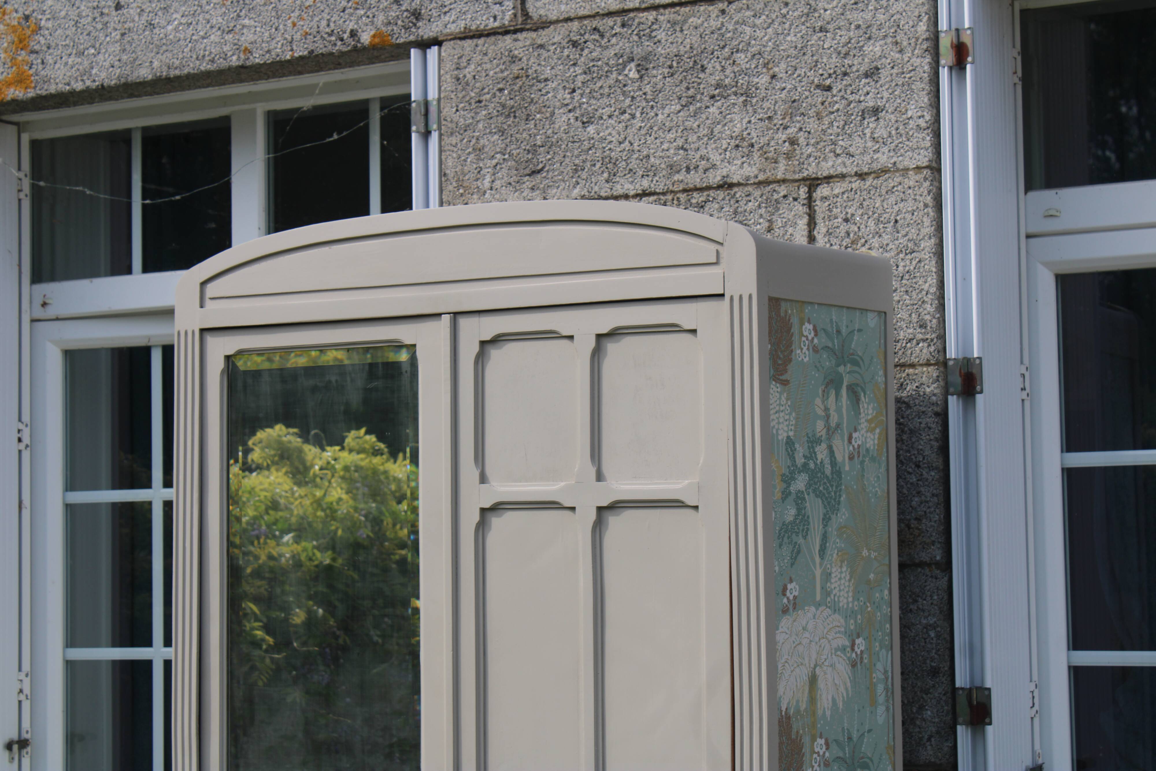 Vintage upholstered Parisian wardrobe