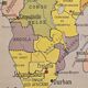 Old geography map school map 1960