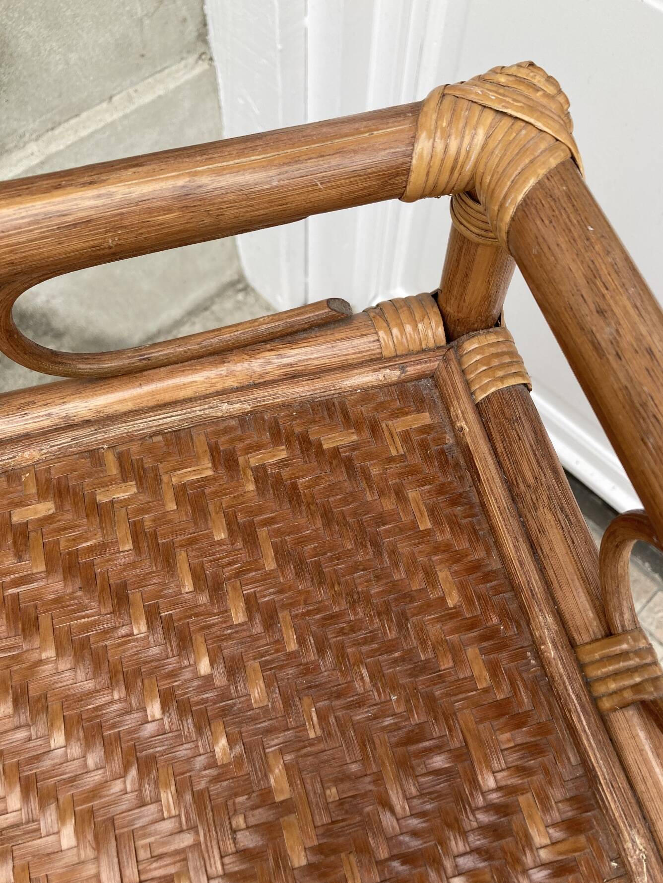 Vintage rattan chiffonier