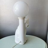 Vintage ceramic cat lamp from the eighties