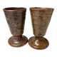 Paire de mugs mazagran en grès pyrite
