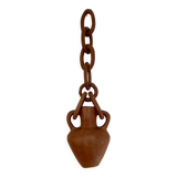 Vase and wooden chain to hang