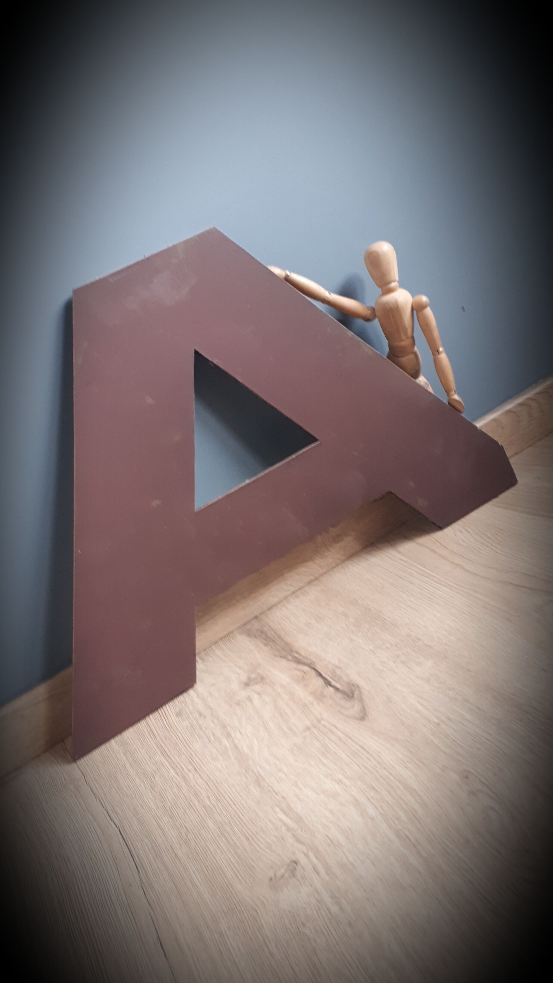 Letter sign brown A