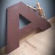 Letter sign brown A