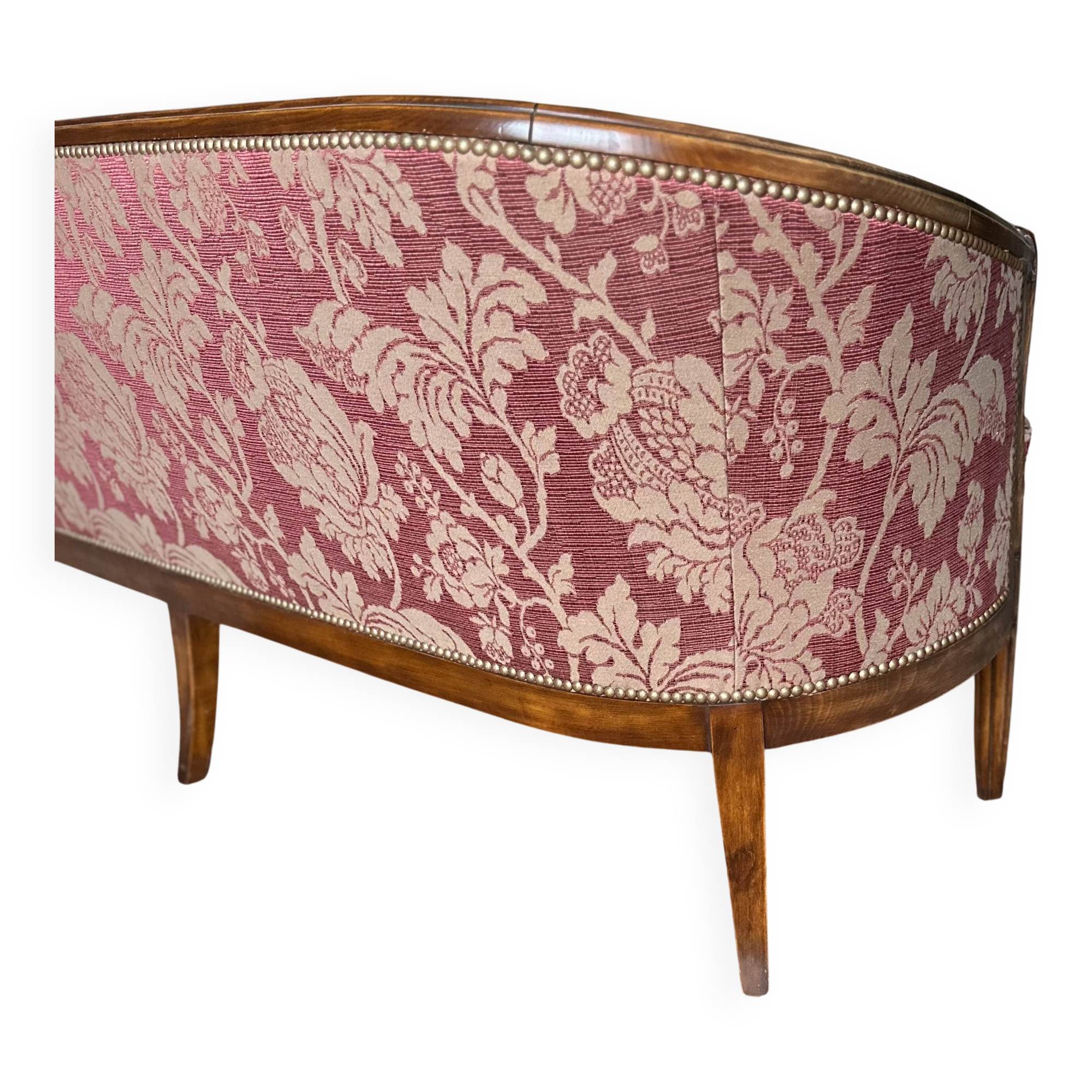 Set of Louis XVI style basket benches, 2 and 3 seats