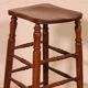 19th-century elm bar stool