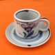 4 tasses / soucoupes à café céramique vernissée