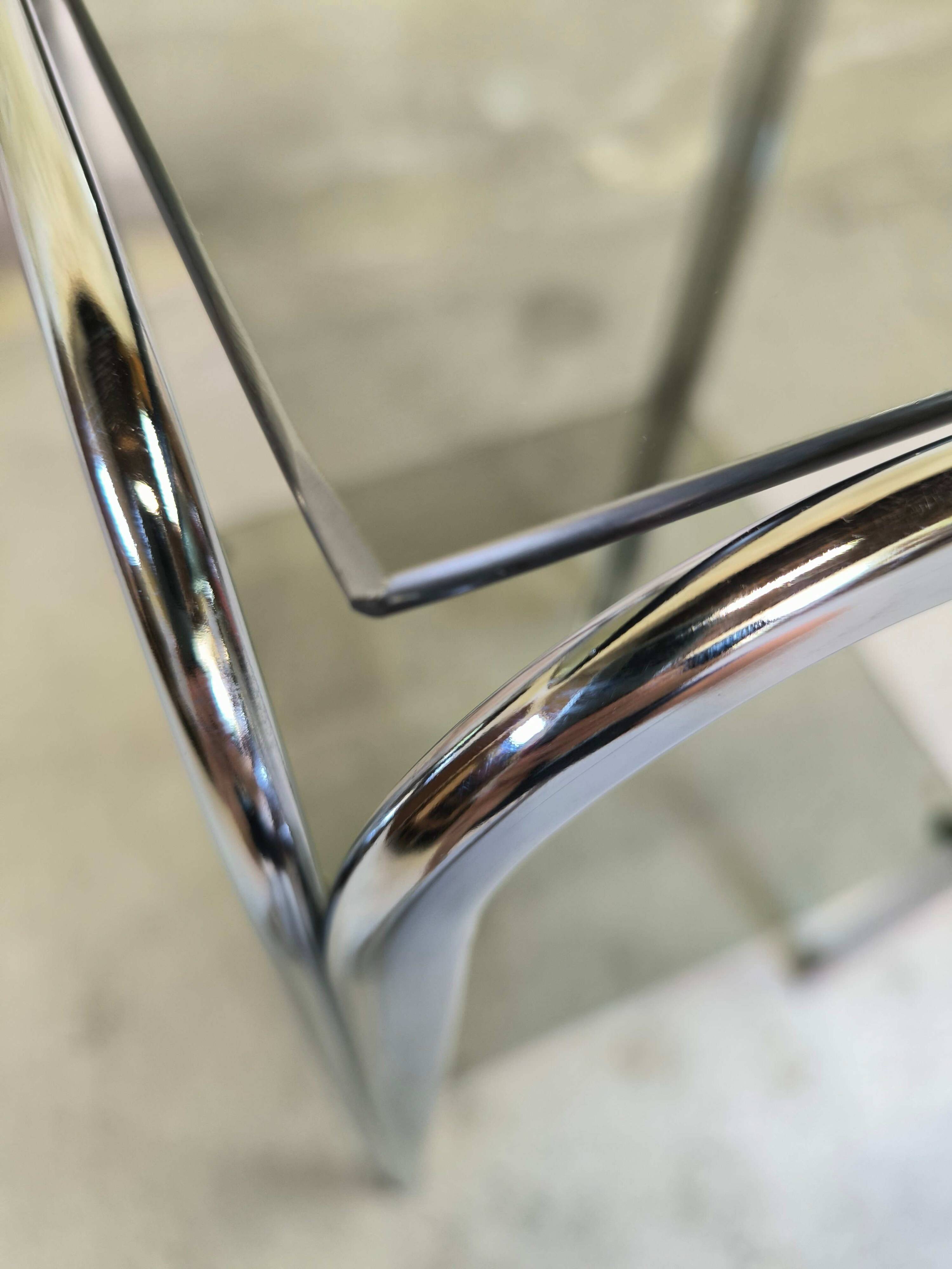 Vintage chrome saddle