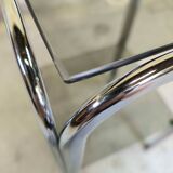 Vintage chrome saddle