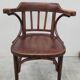 Office chair signed Baumann bistro style curved wood - 1930s