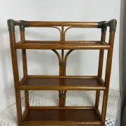 Etagère en bambou et rotin, années 70