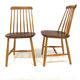 Set of 2 Scandinavian "Pinnstol" chairs in beech, Sweden, 1960.