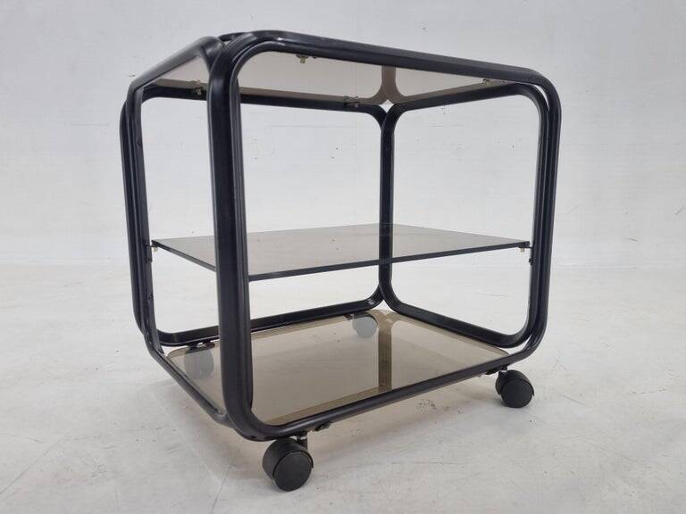 Table basse chariot des années 1970, Italie.