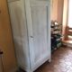Wardrobe a door in white wood painted gray