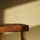 Modern Danish handmade organic wood tripod stool Wabi Sabi, 1960s